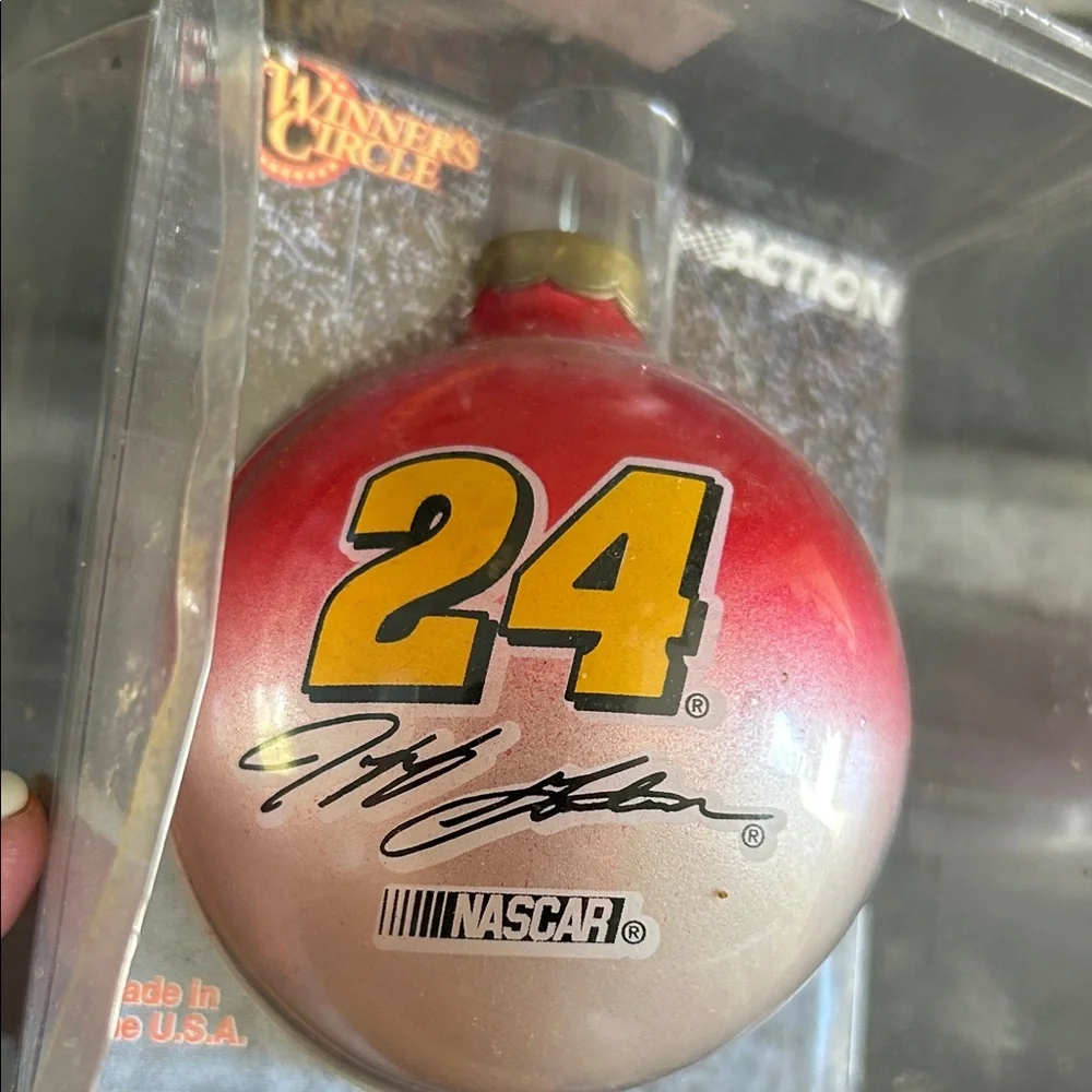 NASCAR Red and White Collectible Ornament